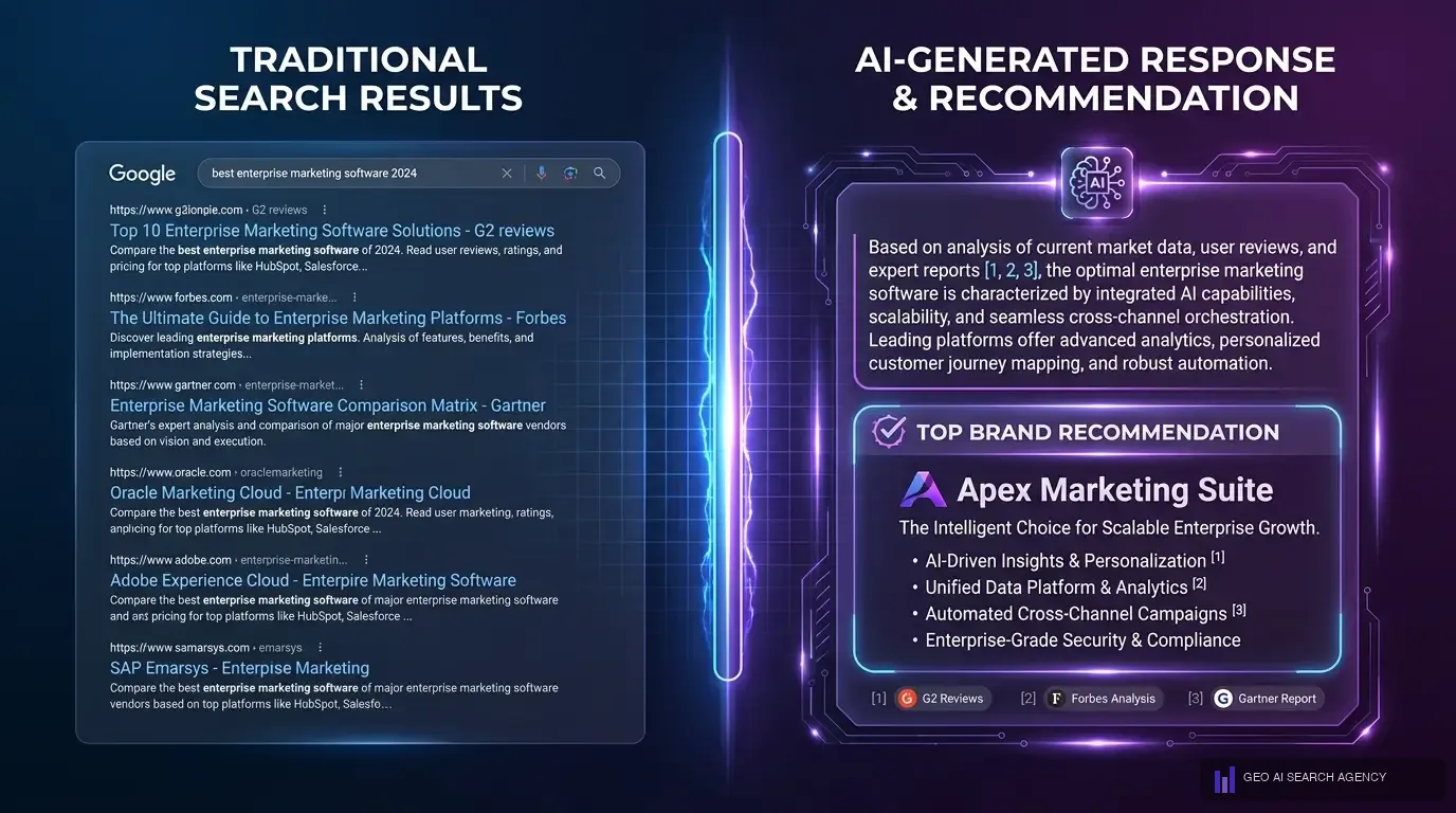 Comparativa SEO tradicional vs GEO inteligencia artificial